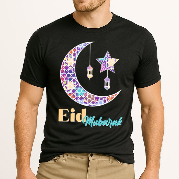 Eid Mubarak Happy Ramadan  Cooling Performance Crew T-Shirt