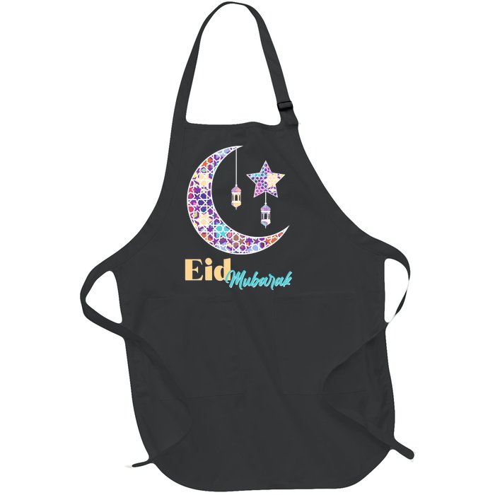 Eid Mubarak Happy Ramadan  Full-Length Apron With Pockets