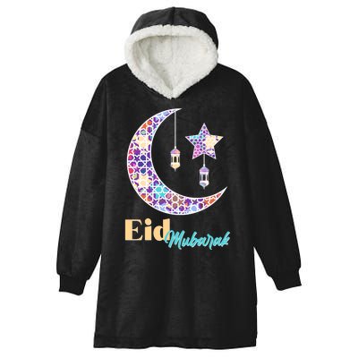 Eid Mubarak Happy Ramadan  Hooded Wearable Blanket