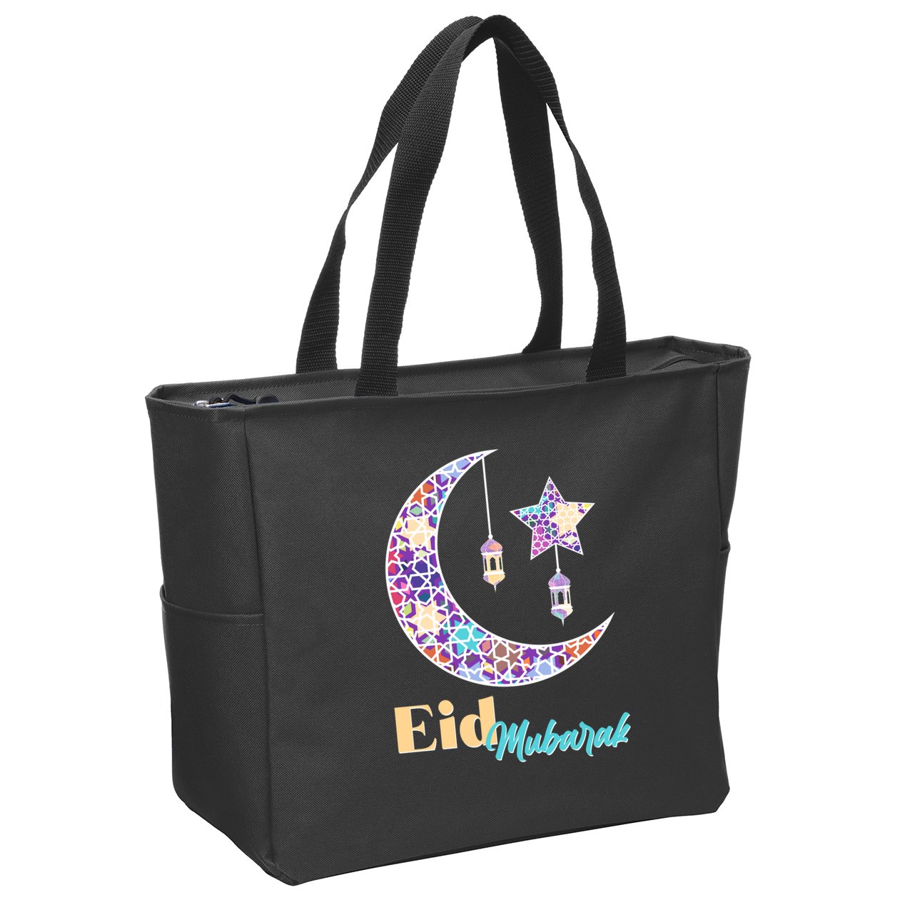 Eid Mubarak Happy Ramadan  Zip Tote Bag