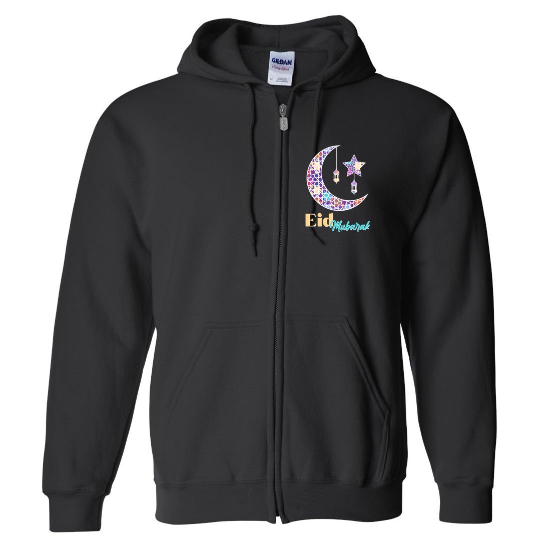 Eid Mubarak Happy Ramadan  Full Zip Hoodie
