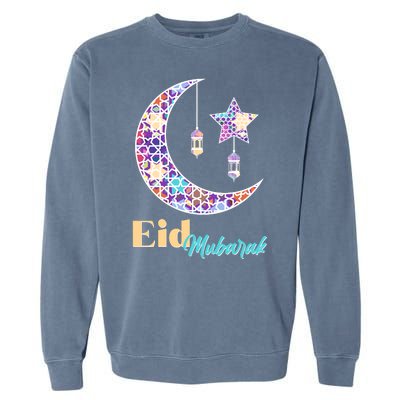 Eid Mubarak Happy Ramadan  Garment-Dyed Sweatshirt