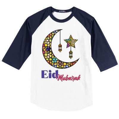 Eid Mubarak Happy Ramadan  Baseball Sleeve Shirt