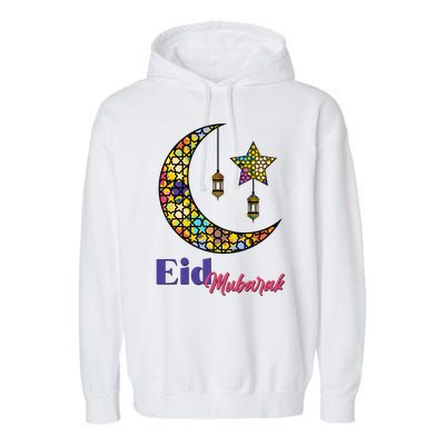 Eid Mubarak Happy Ramadan  Garment-Dyed Fleece Hoodie