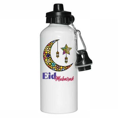 Eid Mubarak Happy Ramadan  Aluminum Water Bottle 