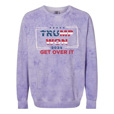 Election Inauguration Donald Trump Won 2024 Colorblast Crewneck Sweatshirt