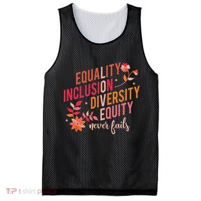 Equality Inclusion Diversity Equity Love Never Fails Teacher Mesh Reversible Basketball Jersey Tank