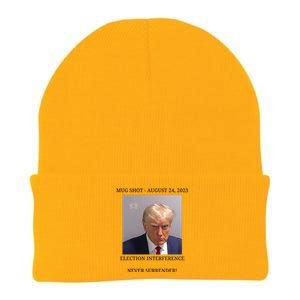 Election Interference Donald Trump Mugshot Knit Cap Winter Beanie