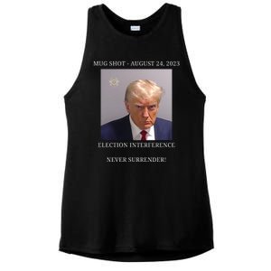 Election Interference Donald Trump Mugshot Ladies PosiCharge Tri-Blend Wicking Tank