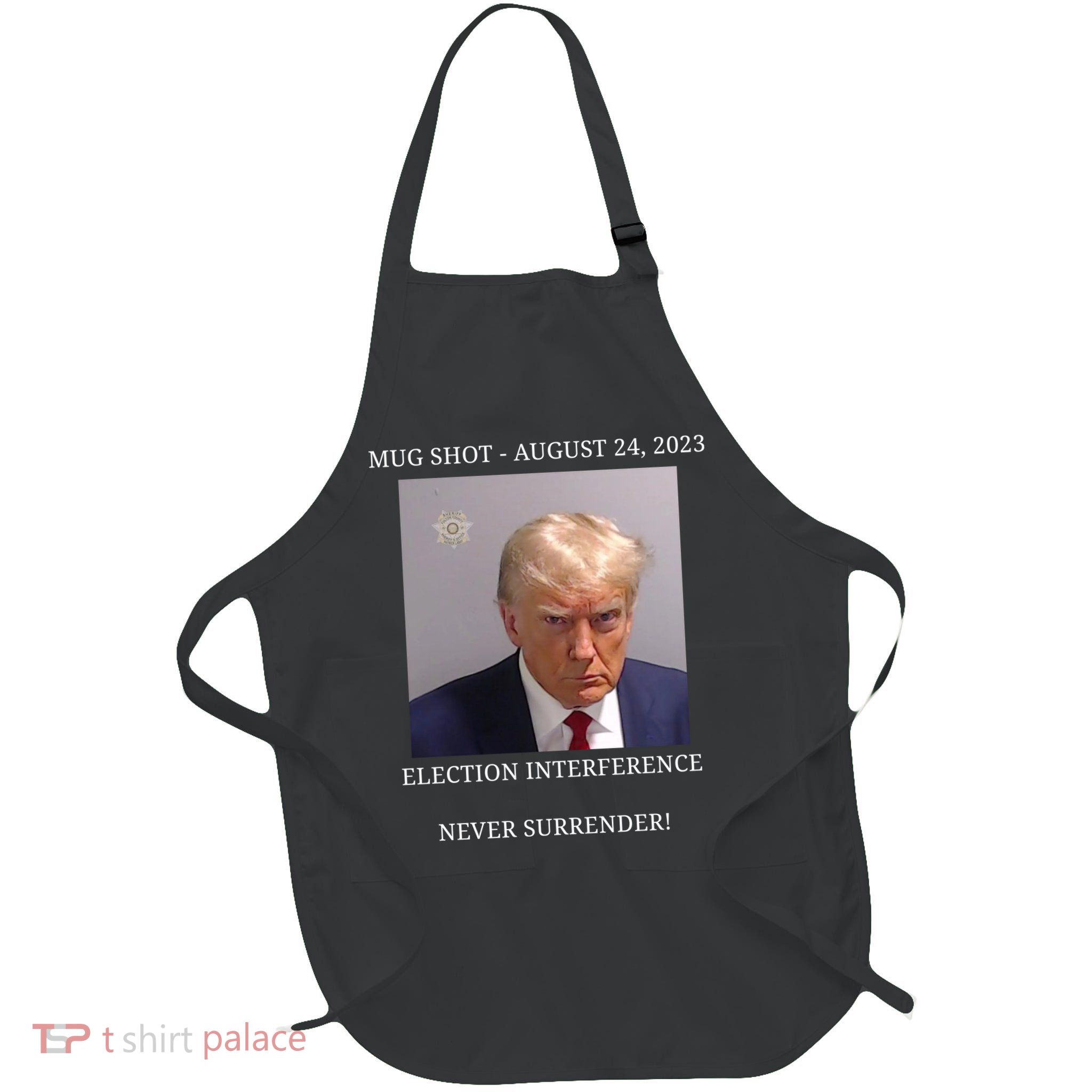 Election Interference Donald Trump Mugshot Full-Length Apron With Pockets