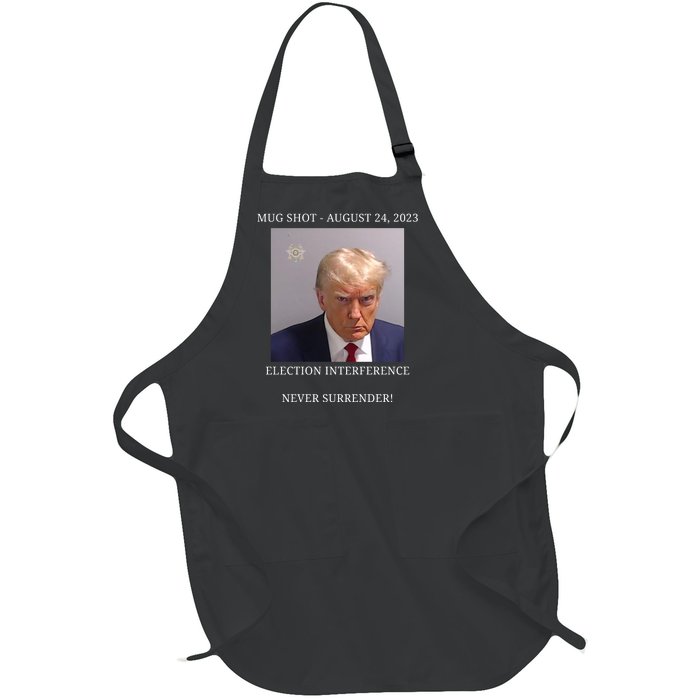 Election Interference Donald Trump Mugshot Full-Length Apron With Pockets