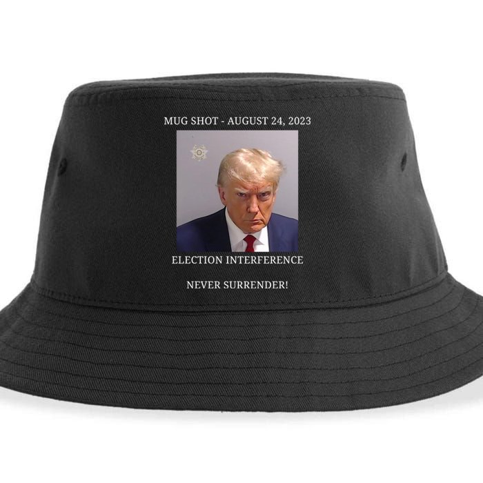 Election Interference Donald Trump Mugshot Sustainable Bucket Hat