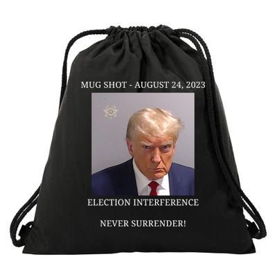 Election Interference Donald Trump Mugshot Drawstring Bag
