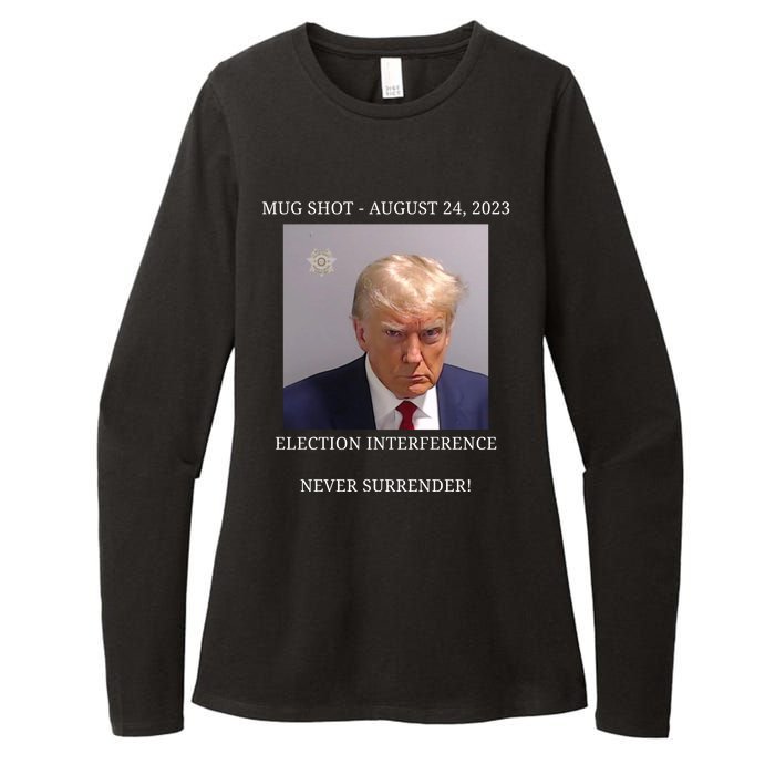 Election Interference Donald Trump Mugshot Womens CVC Long Sleeve Shirt