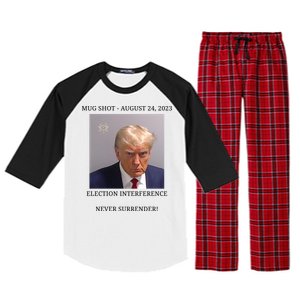 Election Interference Donald Trump Mugshot Raglan Sleeve Pajama Set