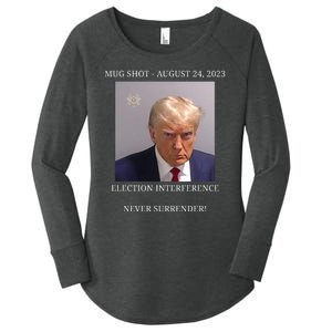 Election Interference Donald Trump Mugshot Women's Perfect Tri Tunic Long Sleeve Shirt