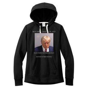 Election Interference Donald Trump Mugshot Women's Fleece Hoodie