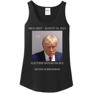 Election Interference Donald Trump Mugshot Ladies Essential Tank