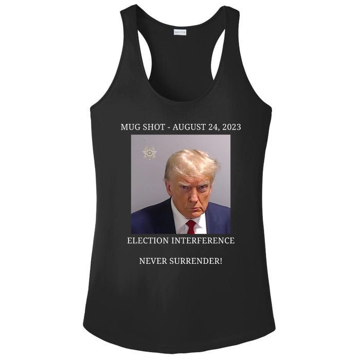 Election Interference Donald Trump Mugshot Ladies PosiCharge Competitor Racerback Tank