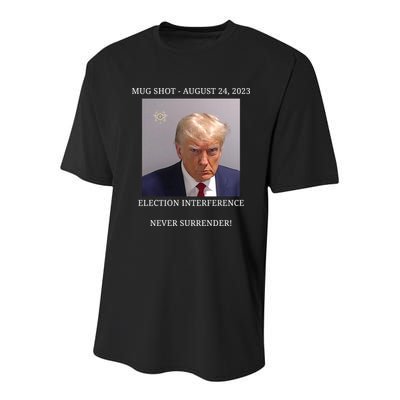 Election Interference Donald Trump Mugshot Youth Performance Sprint T-Shirt