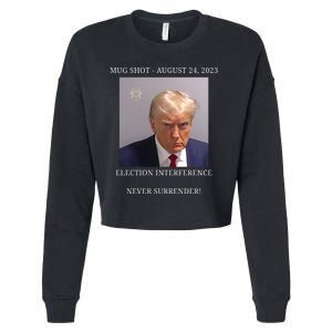 Election Interference Donald Trump Mugshot Cropped Pullover Crew