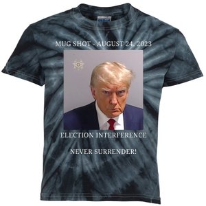 Election Interference Donald Trump Mugshot Kids Tie-Dye T-Shirt