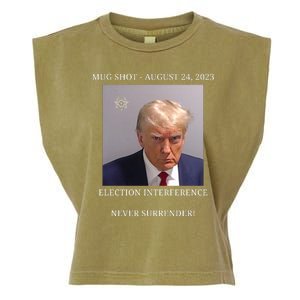 Election Interference Donald Trump Mugshot Garment-Dyed Women's Muscle Tee