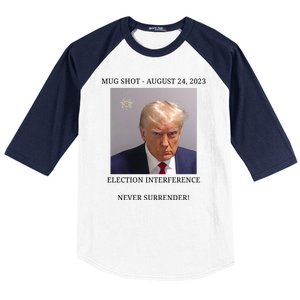 Election Interference Donald Trump Mugshot Baseball Sleeve Shirt