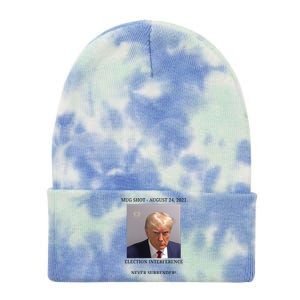 Election Interference Donald Trump Mugshot Tie Dye 12in Knit Beanie