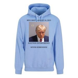 Election Interference Donald Trump Mugshot Unisex Surf Hoodie