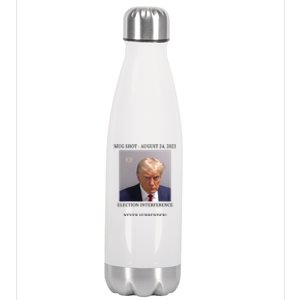 Election Interference Donald Trump Mugshot Stainless Steel Insulated Water Bottle