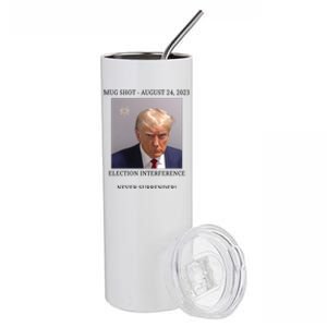 Election Interference Donald Trump Mugshot Stainless Steel Tumbler