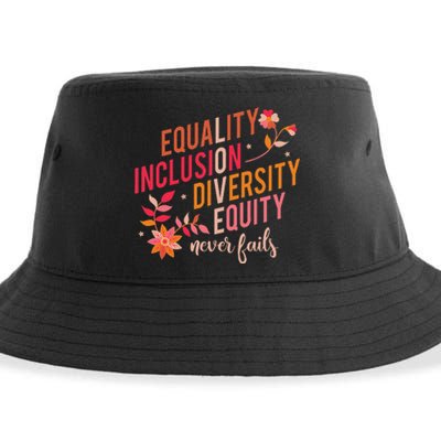 Equality Inclusion Diversity Equity Love Never Fails Teacher Sustainable Bucket Hat