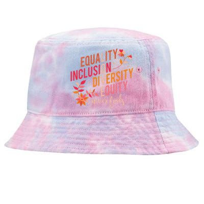 Equality Inclusion Diversity Equity Love Never Fails Teacher Tie-Dyed Bucket Hat