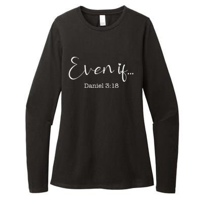 Even If Daniel 318 Bible Verse Faith Womens CVC Long Sleeve Shirt