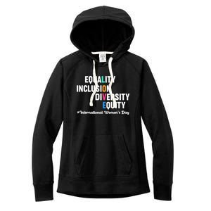 Equality Inclusion Diversity Equity International Women Day Women's Fleece Hoodie