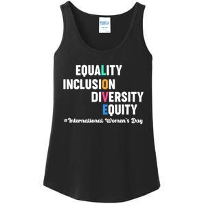 Equality Inclusion Diversity Equity International Women Day Ladies Essential Tank