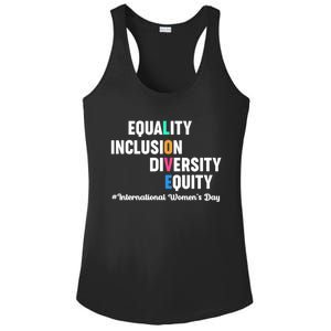 Equality Inclusion Diversity Equity International Women Day Ladies PosiCharge Competitor Racerback Tank