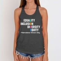 Equality Inclusion Diversity Equity International Women Day Women's Knotted Racerback Tank