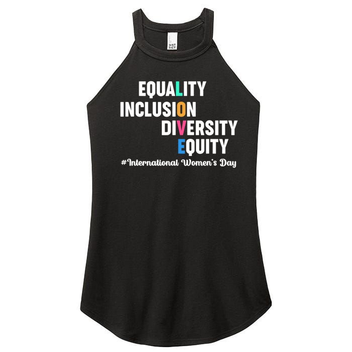 Equality Inclusion Diversity Equity International Women Day Women's Perfect Tri Rocker Tank