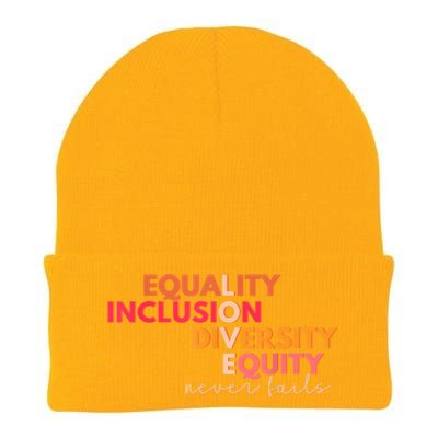 Equality Inclusion Diversity Equity Love Never Fails Teacher TShirt Knit Cap Winter Beanie