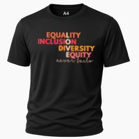 Equality Inclusion Diversity Equity Love Never Fails Teacher TShirt Cooling Performance Crew T-Shirt