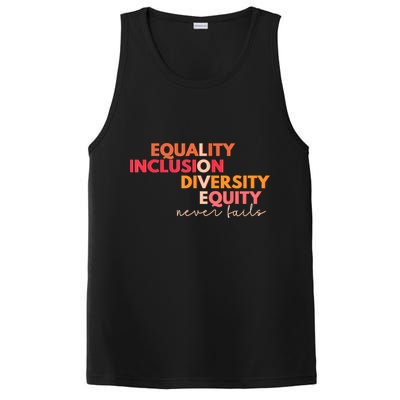 Equality Inclusion Diversity Equity Love Never Fails Teacher TShirt PosiCharge Competitor Tank
