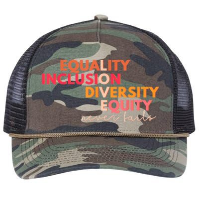 Equality Inclusion Diversity Equity Love Never Fails Teacher TShirt Retro Rope Trucker Hat Cap