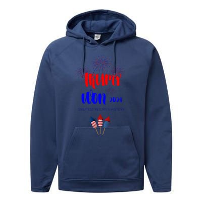 Election Inauguration Donald Trump Won 2024 Performance Fleece Hoodie