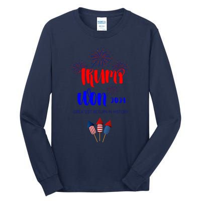 Election Inauguration Donald Trump Won 2024 Tall Long Sleeve T-Shirt