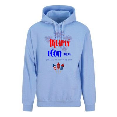 Election Inauguration Donald Trump Won 2024 Unisex Surf Hoodie