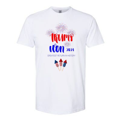 Election Inauguration Donald Trump Won 2024 Softstyle CVC T-Shirt