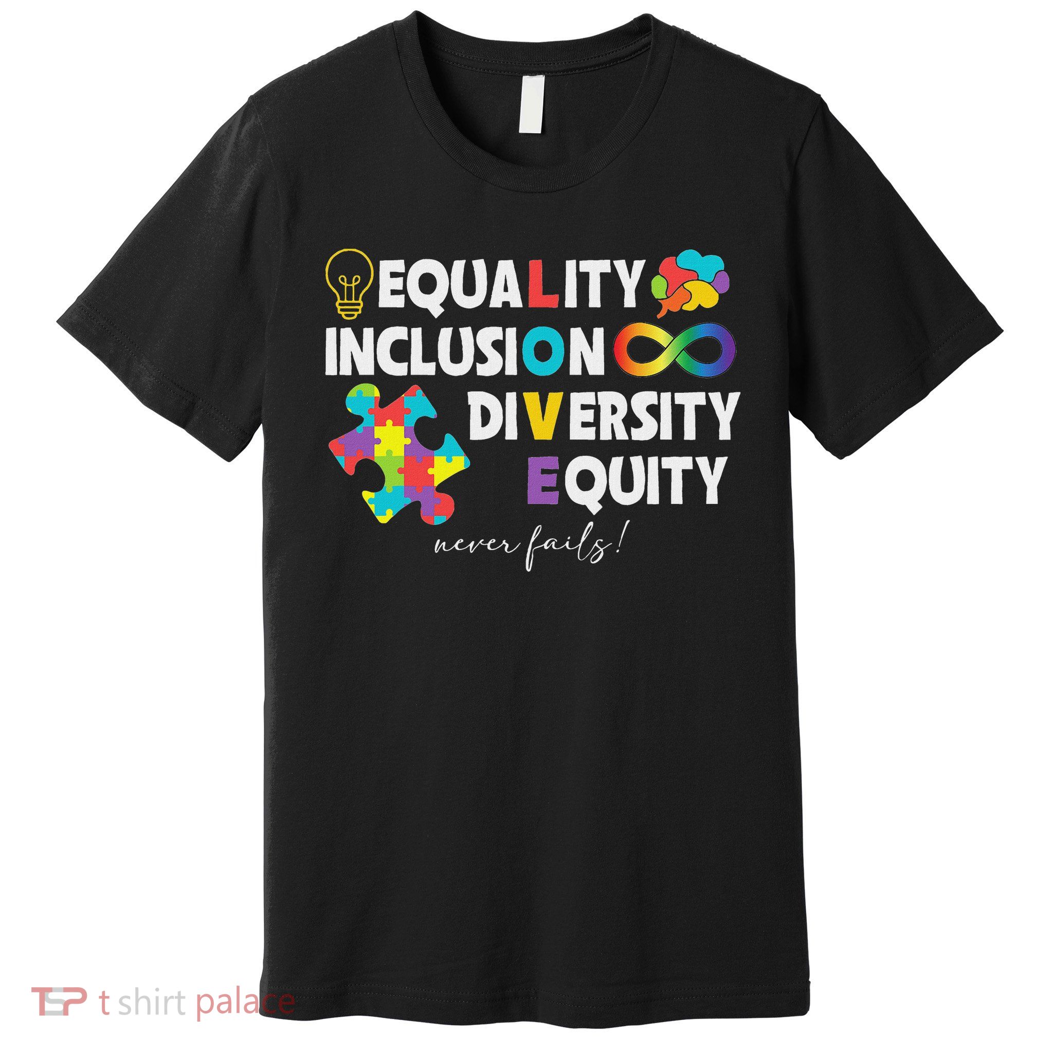 Equality Inclusion Diversity Equity Love Autism Awareness Premium T-Shirt