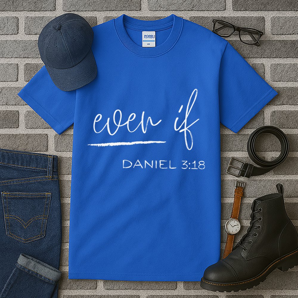Even If Daniel 318 Faith Bible Verse Bible Quote Tall T-Shirt